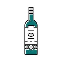 absint glas fles kleur icoon vector illustratie