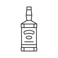 whisky glas fles lijn icoon vector illustratie