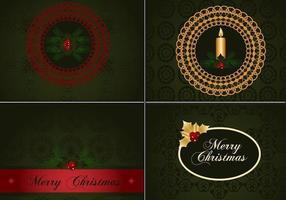Deep Green Christmas Illustrator Wallpapers vector
