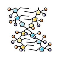 gen moleculair structuur kleur icoon vector illustratie
