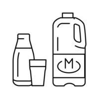 melk zuivel Product lijn icoon vector illustratie