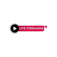 live streaming label tag vector sjabloonontwerp illustratie