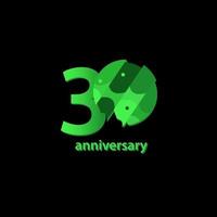 30 jaar verjaardag viering vector sjabloon ontwerp illustratie