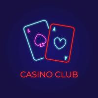 casino club neon gloed vector