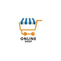 online winkel logo vector sjabloonontwerp illustratie