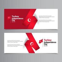 gelukkige Turkije onafhankelijkheidsdag viering vector sjabloon ontwerp illustratie