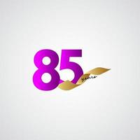 85 jaar verjaardag lint viering vector sjabloon ontwerp illustratie