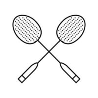 wedstrijd badminton lijn icoon vector illustratie