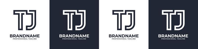 gemakkelijk tj monogram logo, geschikt voor ieder bedrijf met tj of jt voorletter. vector
