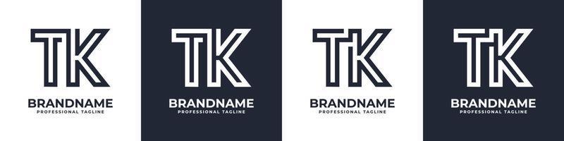 gemakkelijk tk monogram logo, geschikt voor ieder bedrijf met tk of kt voorletter. vector