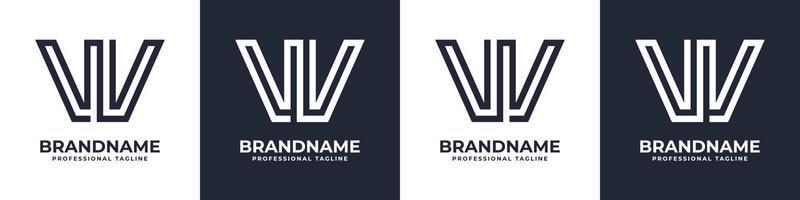 gemakkelijk vv monogram logo, geschikt voor ieder bedrijf met vv of v voorletter. vector