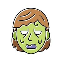 zombie monster kleur icoon vector illustratie