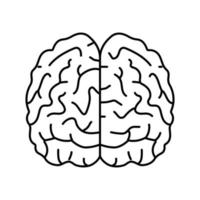 hersenen menselijk lijn icoon vector illustratie