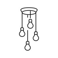 stijl lamp plafond lijn icoon vector illustratie