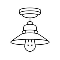 lamp lamp plafond lijn icoon vector illustratie