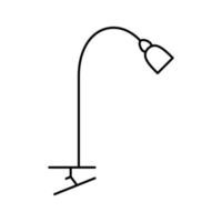 flexibel tafel lamp lijn icoon vector illustratie