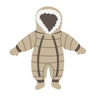 kinderen jumpsuit met de kap. baby bovenkleding vector