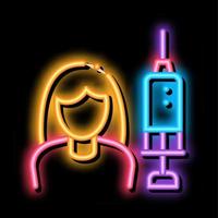 injecties voor Dames verjonging neon gloed icoon illustratie vector