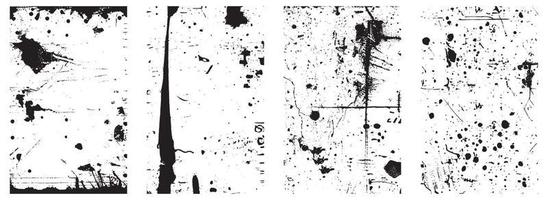 reeks van grunge nood vector texturen - zwart en wit achtergronden met spatten, krassen en bekladden Effecten. eps 10.