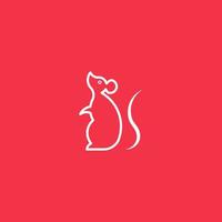 Rat lijn kunst. gemakkelijk minimalistische logo ontwerp inspiratie. vector illustratie.