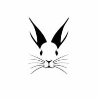 konijn symbool logo. tatoeëren ontwerp. stencil vector illustratie