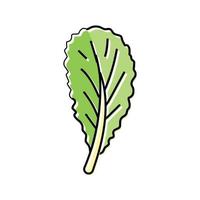 mosterd Groenen salade voedsel kleur icoon vector illustratie