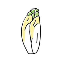 andijvie salade voedsel kleur icoon vector illustratie
