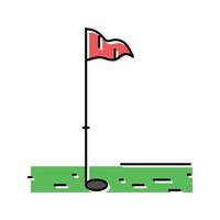 golf vlag kleur icoon vector illustratie