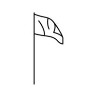 wimpel vlag lijn icoon vector illustratie