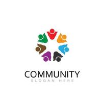 gemeenschap logo icoon ontwerp vector mensen