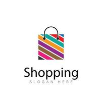 abstract boodschappen doen tas. abstract boodschappen doen logo. online winkel logo. vector