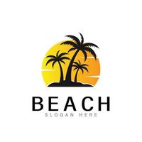 strand zomer logo vector illustratie
