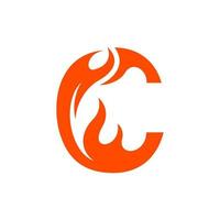 brief c heet uitbarsten creatief logo ontwerp vector