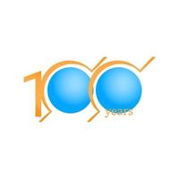 100 jaar verjaardag viering cirkel oranje sjabloon ontwerp vectorillustratie vector