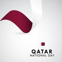 gelukkige qatar nationale dag viering vector sjabloonontwerp illustratie