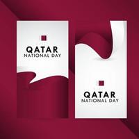 gelukkige qatar nationale dag viering vector sjabloonontwerp illustratie