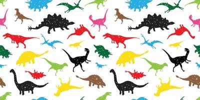 naadloos patroon dino dinosaurus vector geïsoleerd behang achtergrond kleurrijk