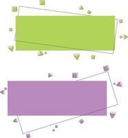 paarse en groene banners illustratie vector