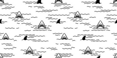 haai naadloos patroon vin dolfijn vis oceaan vector geïsoleerd behang achtergrond wit