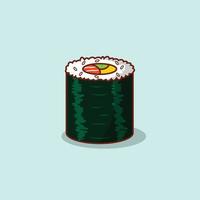 de illustratie van sushi voedsel vector