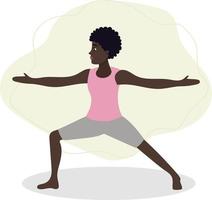 vrouw oefenen yoga. illustratie in vlak tekenfilm stijl, concept illustratie voor gezond levensstijl, sport, oefenen. vector