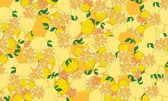 oranje fruit achtergrond patroon vector illustratie