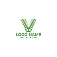 vector minimalistische brief v logo sjabloon