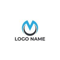 vector m brief monogram logo ontwerp