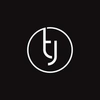 vector eerste brief tj typografie logo ontwerp vector