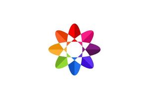 kleurrijk bloem bloeien opstarten logo vector