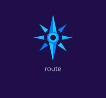 uniek route plaats logo. neiging kleur overgangen. bestemming logo sjabloon. vector