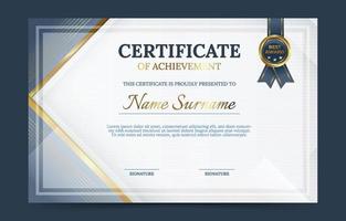 moderne certificaat van prestatie-sjabloon vector