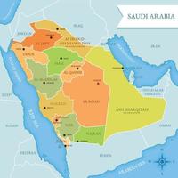 kaart van saoedi-arabië vector