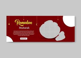 Ramadan kareem traditioneel Islamitisch sociaal media banier en Hoes ontwerp vector